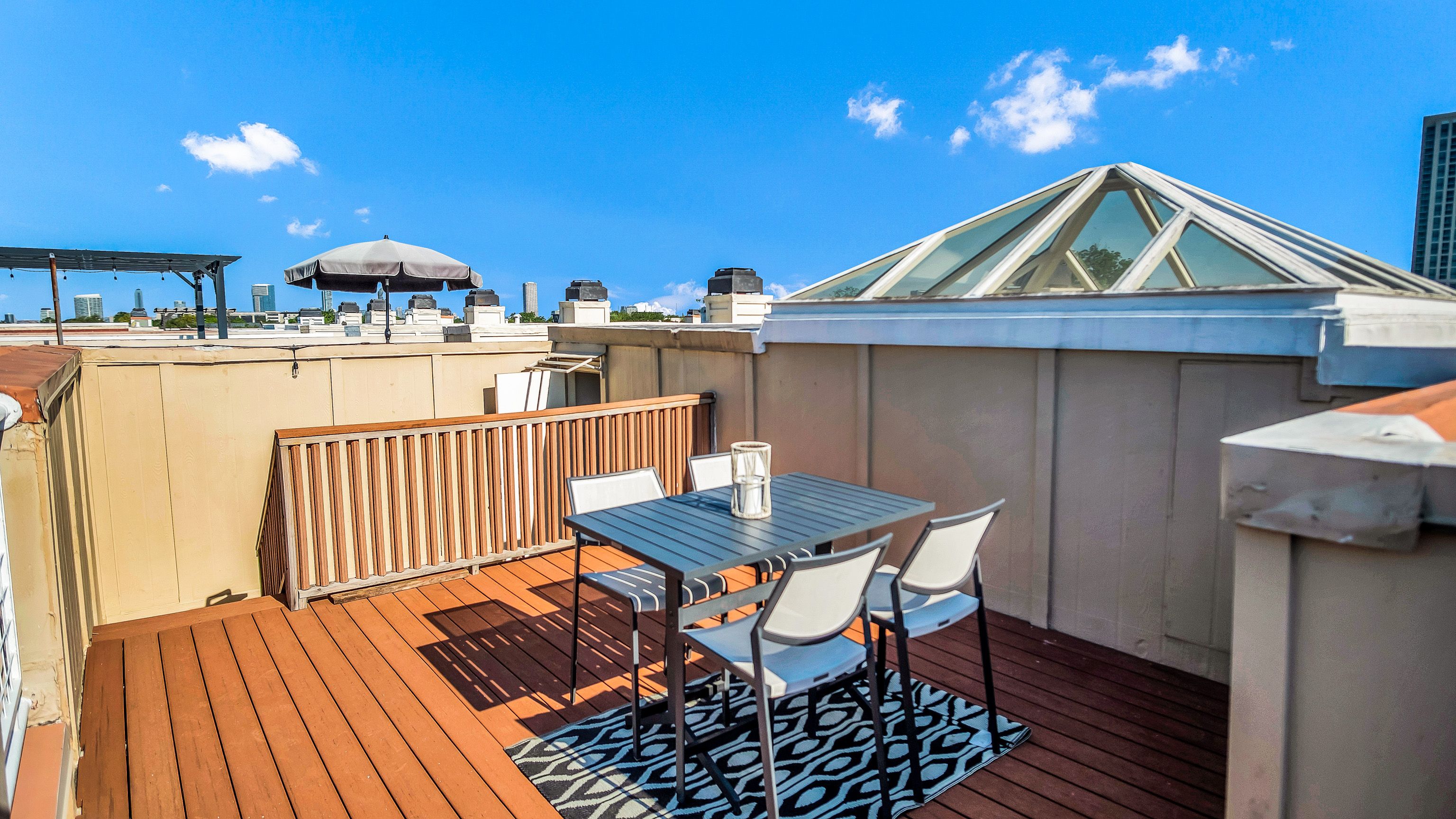 One of the many skyline views from your Roof Terrace. One of the many skyline views from your Roof Terrace.