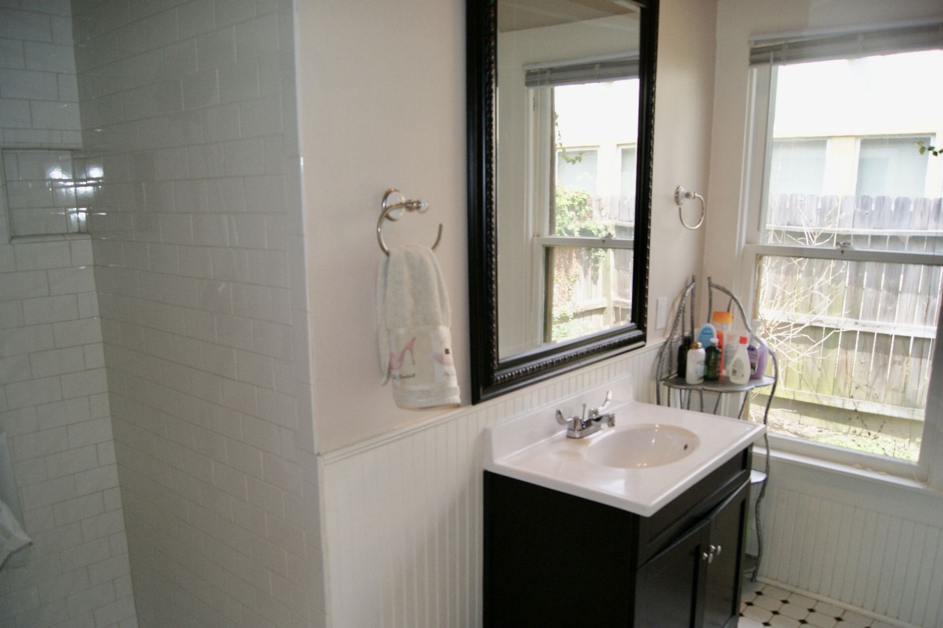 Hall bath includes soaker tub and walk in shower Hall bath includes soaker tub and walk in shower