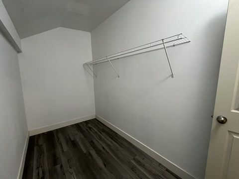 Main floor bedroom with walk in closet