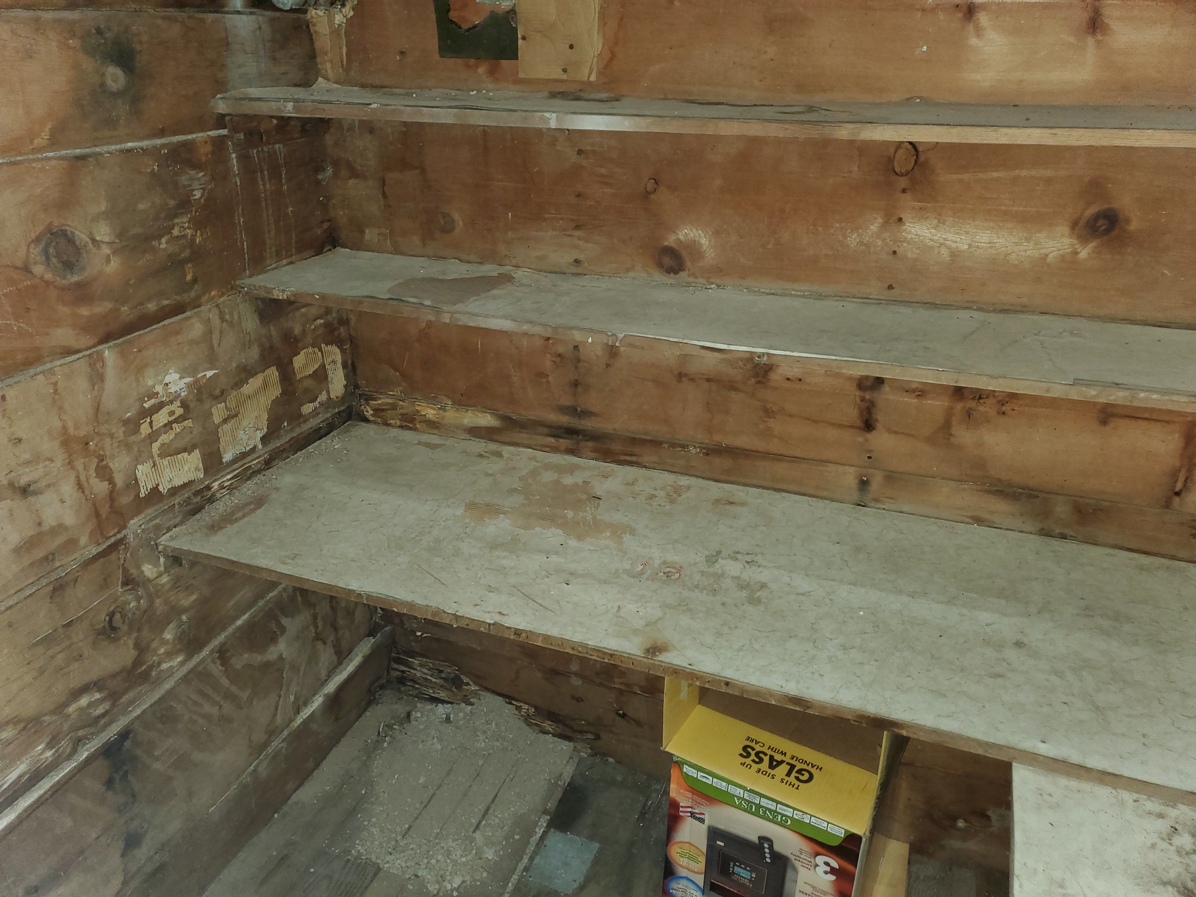 Root cellar shelves