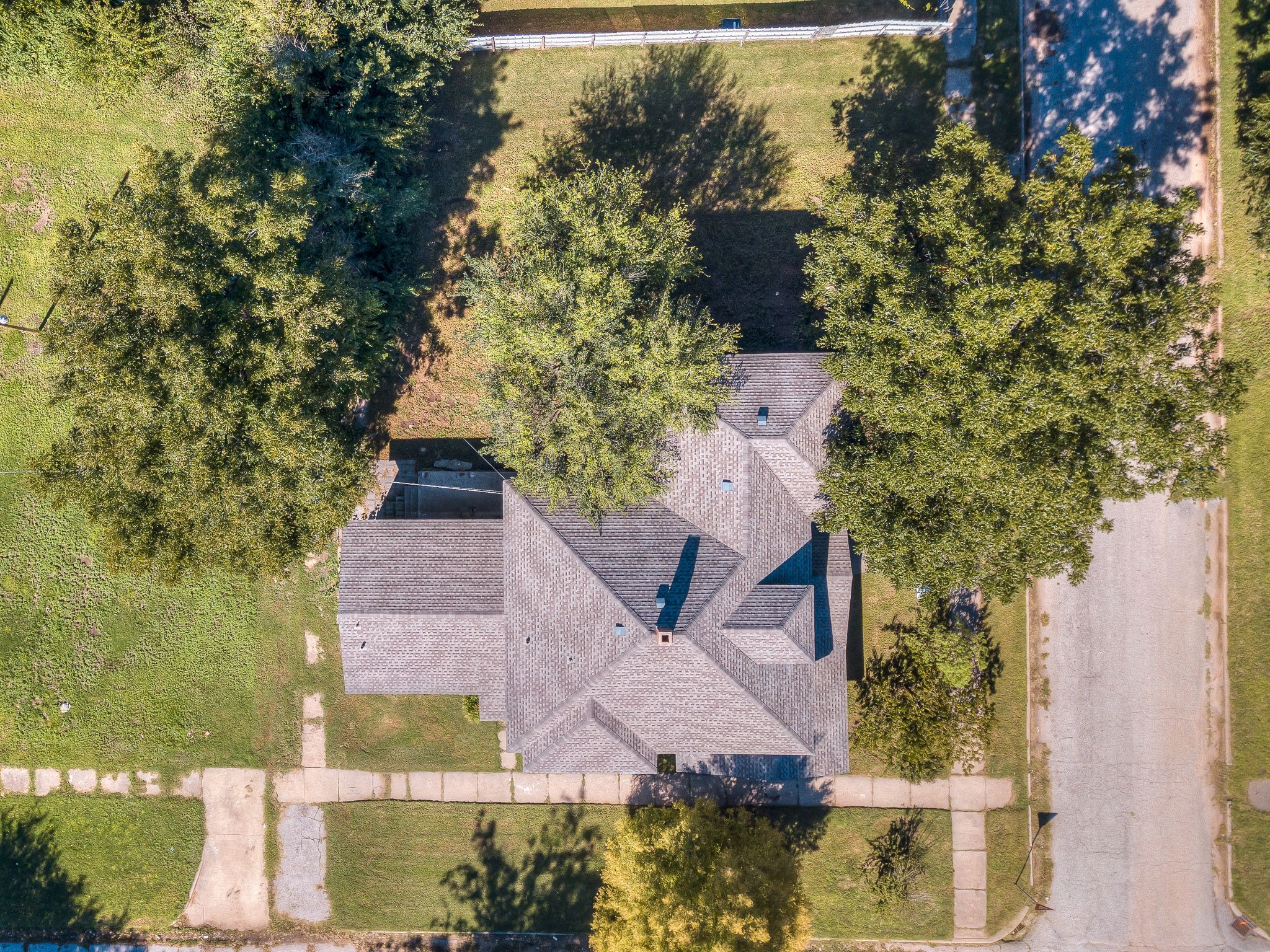Aerial Showing Corner Lot and North Lot for Side Parking