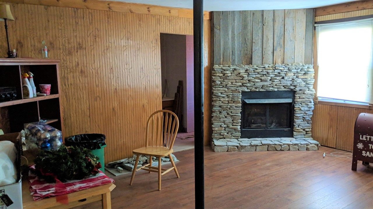 Apartment/Office Living Area with Fireplace