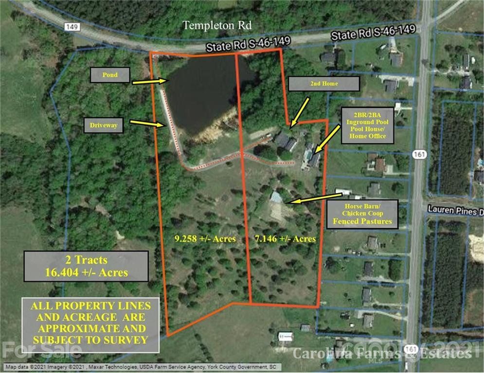 Homes and Farms with Land for Sale in the York, Rock Hill, Clover