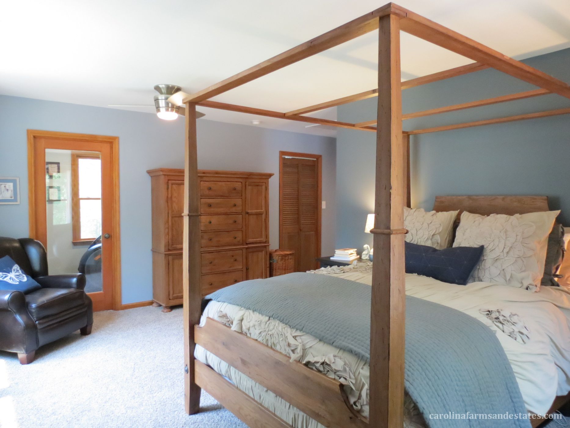 The exercise room is located off the master bedroom on the second level.