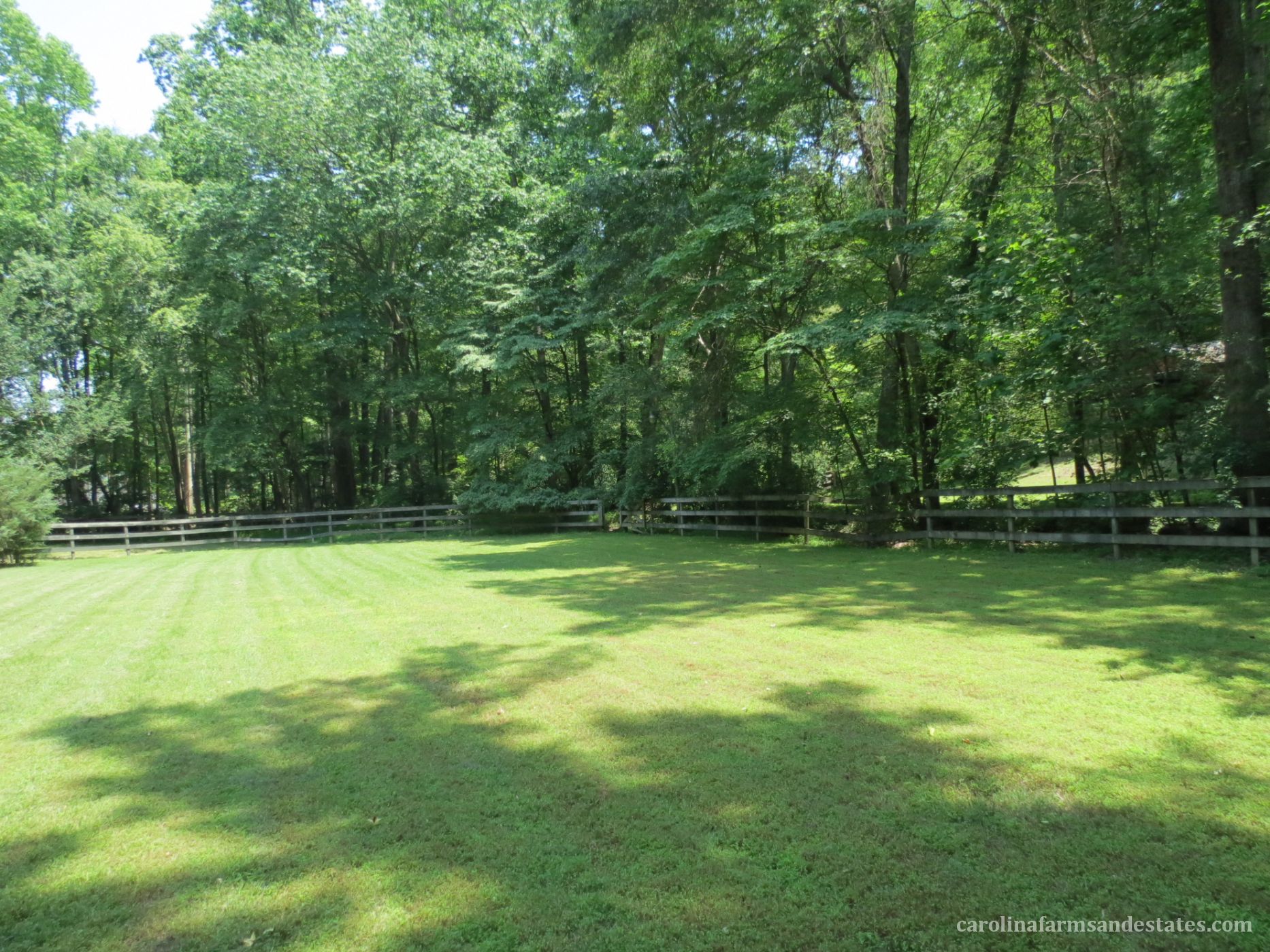 2 fenced pastures for horses are located on the front of the property.
