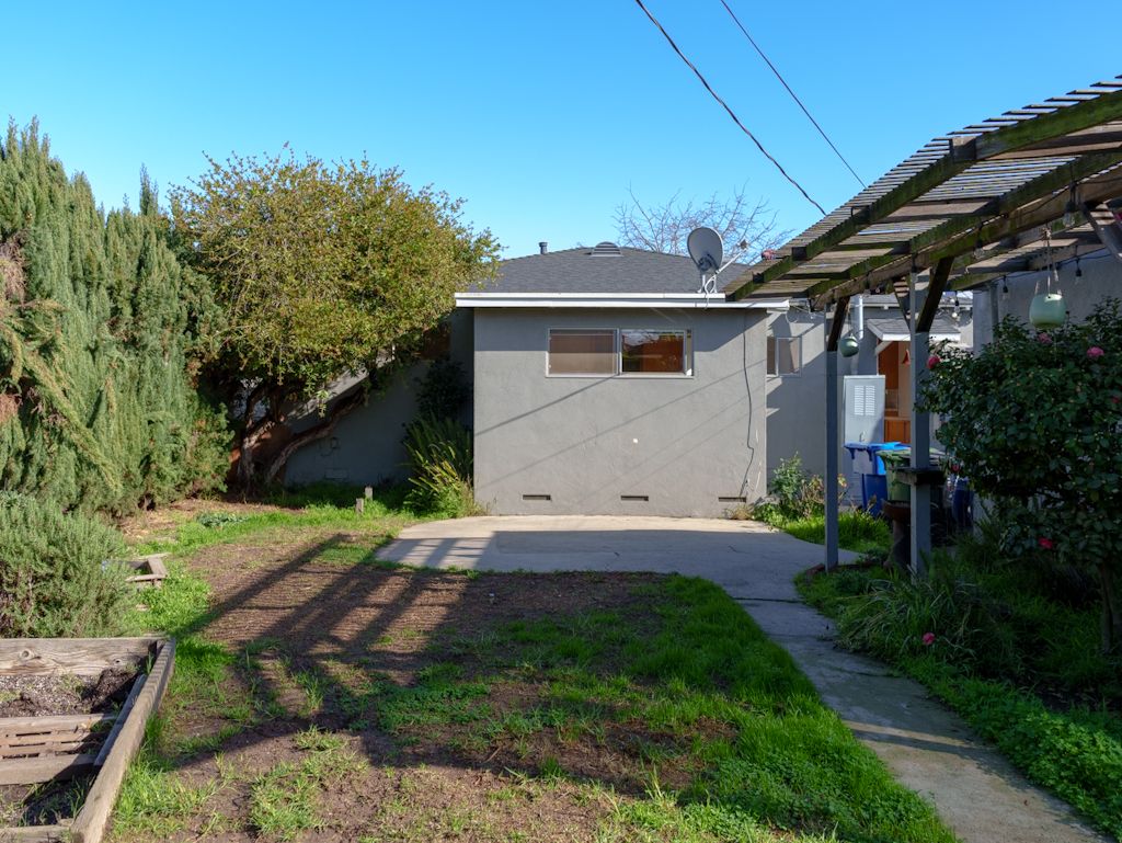 Back Yard Facing House