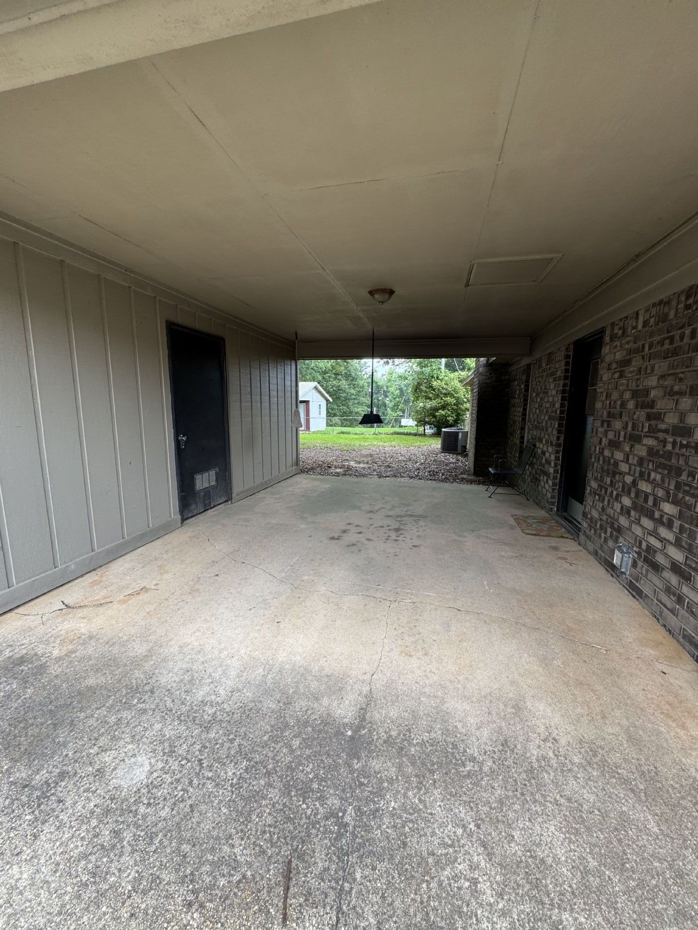 Covered Parking and storage room