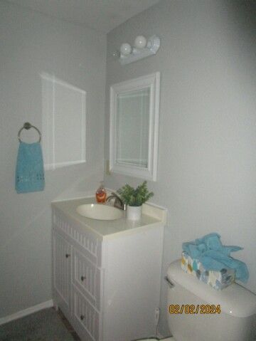 bath vanity view from shower