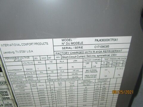 C/H/A - SERIAL NUMBER