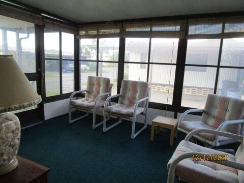 raised screen room from living area