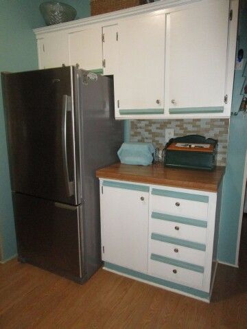 Amana s/s refrigerator, storage cabinets