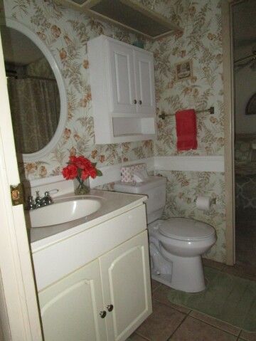 guest bathroom off indoor laundry