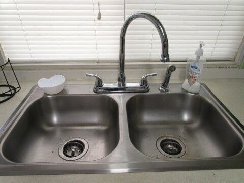 stainless double sink