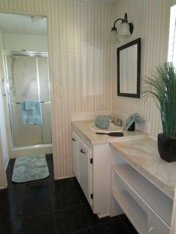 ensuite vanity, WI shower