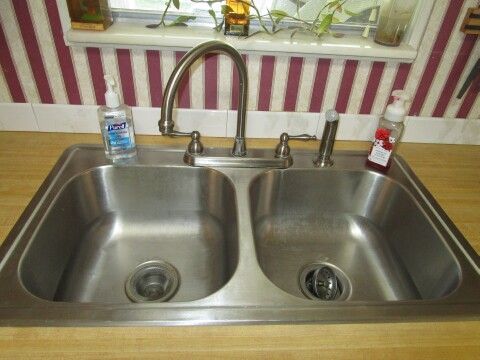 double stainless sink