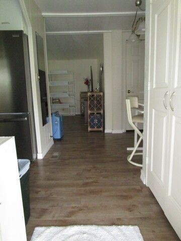 entry to kitchen, living