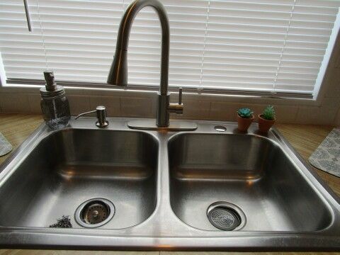 double stainless sink