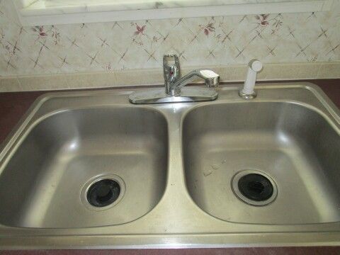stainless double sink