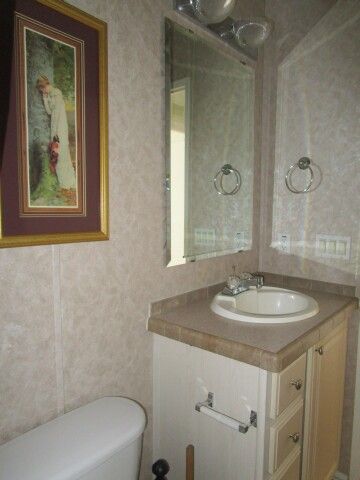 view of guest bath from tub