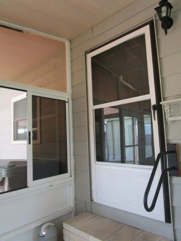 side entry door to indoor laundry