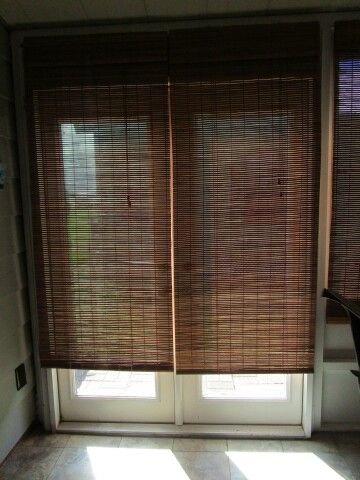 custom shades over French door