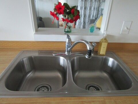 double stainless sink